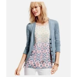 Heart of Cabi #250 Mosaic Pastel Ombre Print Layered Lined Tank Top Size Medium